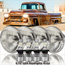 For Chevy 3100 Truck 1958 1959 4pcs 5.75 Round Led Headlights Hilo Beam For Chevy 3100 Truck 1958 1959 4pcs 5.75 Round Led Headlights Hilo Beam