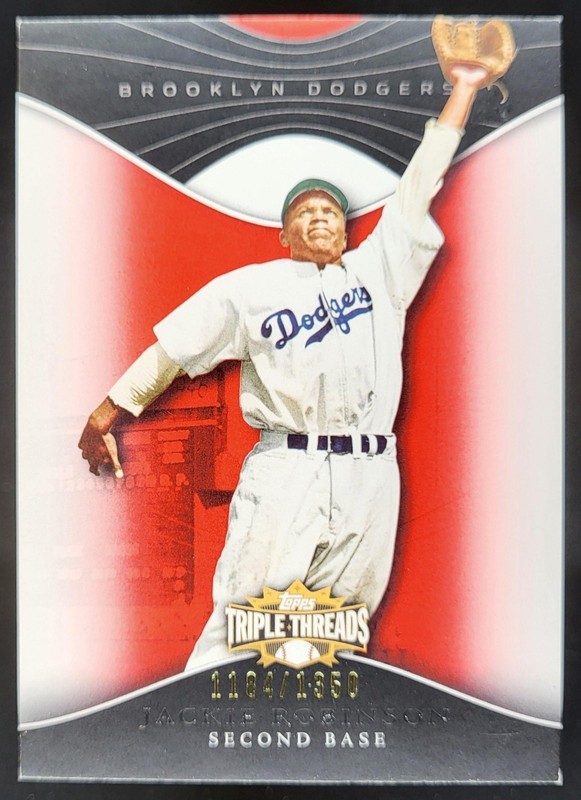 2009 Topps Triple Threads Jackie Robinson /1350 #42 Brooklyn Dodgers TD4
