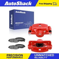 Front Brake Calipers Red Ceramic Pads for 1996-2011 Honda Civic