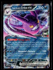 Team Rocket's Crobat ex - 122/182/ Prize Pack Series Cards Double Rare Holo NM T