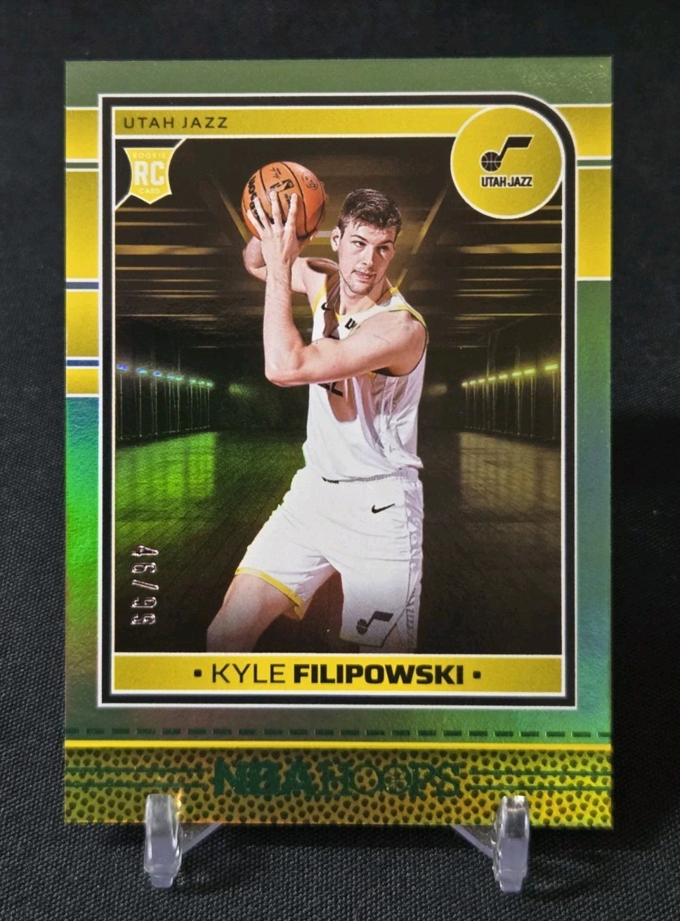 2024-25 Panini NBA Hoops #262 Kyle Filipowski (RC) Green 46/99 Utah Jazz Rookie