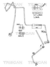 AC High Low Pressure Line Hose TRISCAN Fits FIAT 500 C 07- 51786215