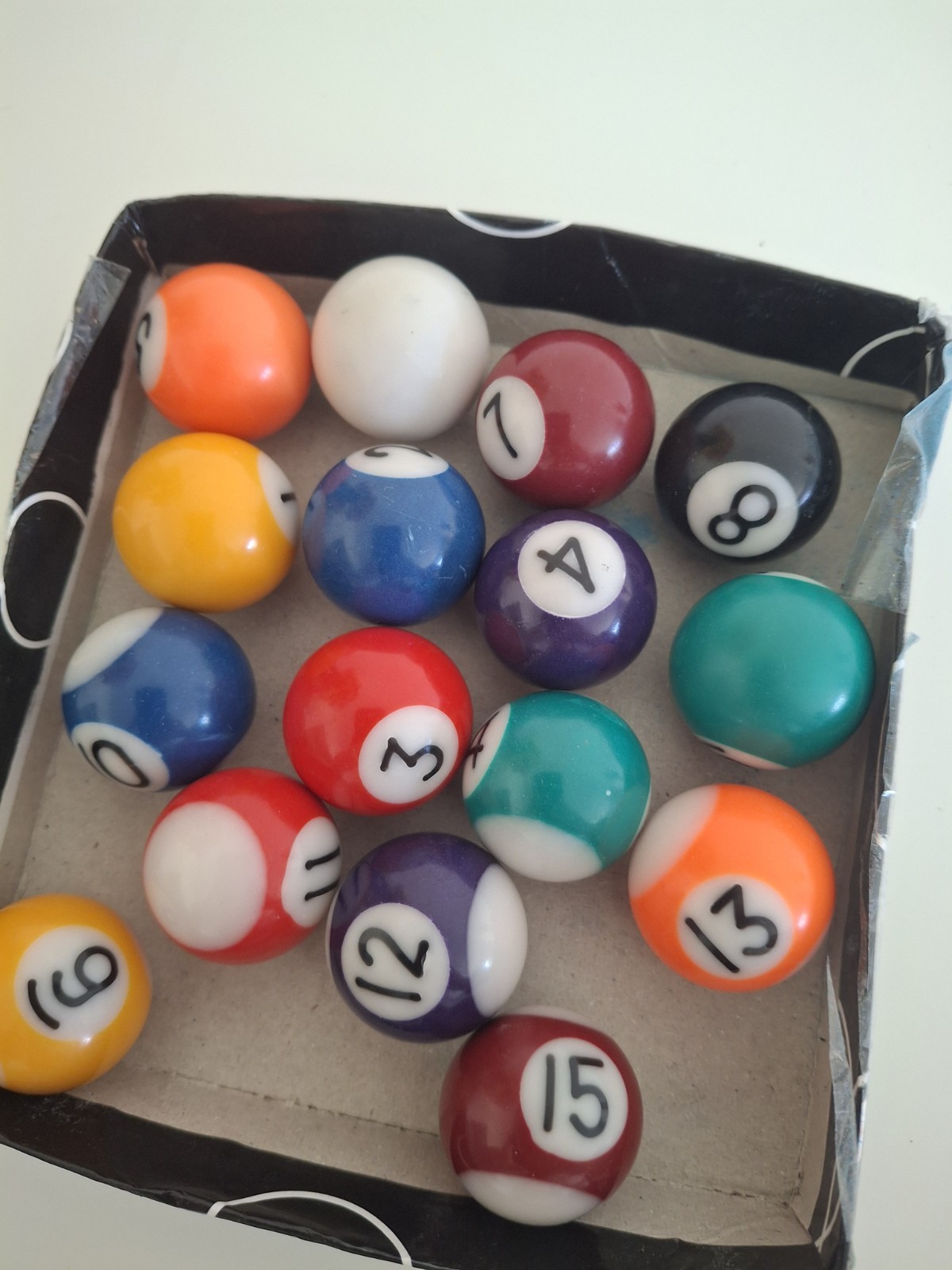 Mini Pool Table Balls Set Professional 25mm Small Billiard Balls for Kid