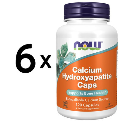 6 x NOW Foods Calcium Hydroxyapatite Caps - 120 caps (138,82 EUR/kg)