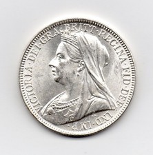 1900 Florin, Victoria veiled head