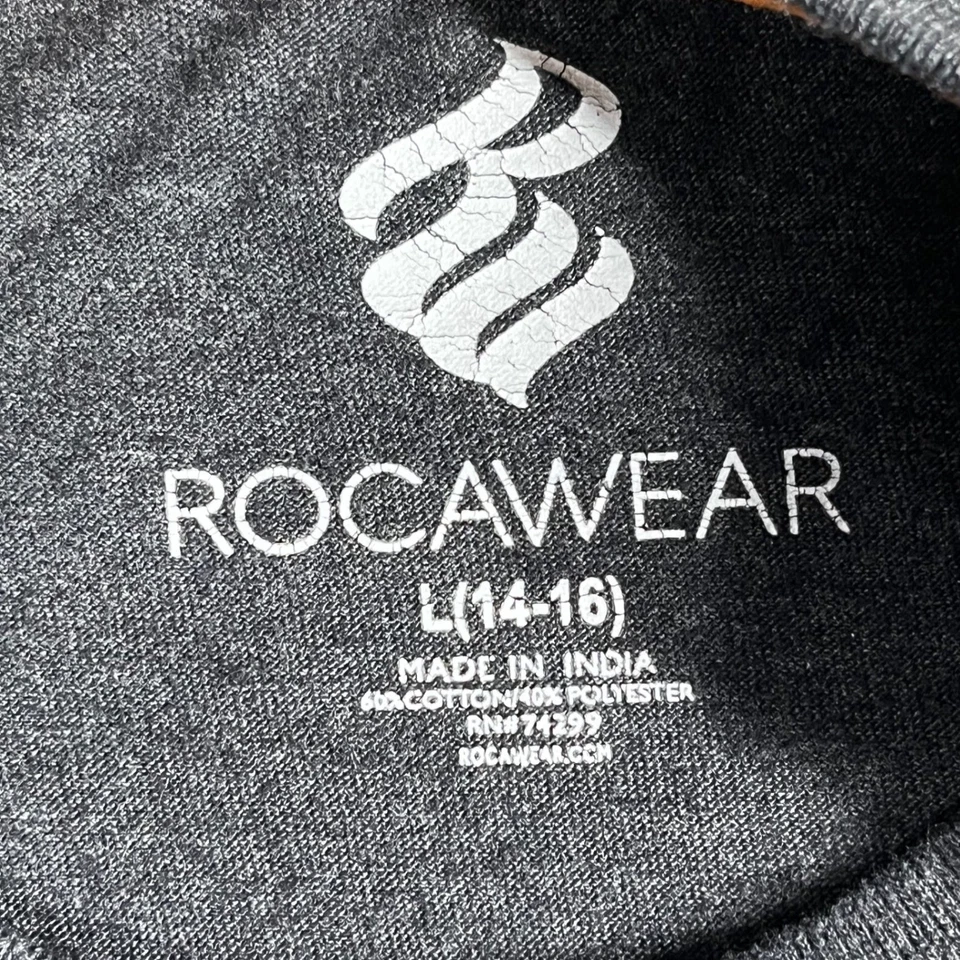 Camiseta Rocawear Gráfica Diseño Recortado Manga Corta Top L (14-16) Foto 2 de 4