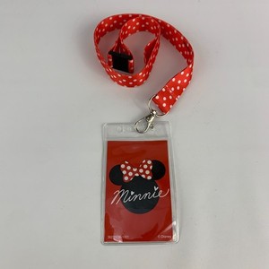 Disney Minnie Mouse Red Polka Dot Lanyard with ID Holder