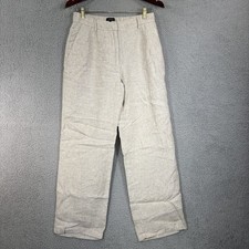 Quince 100% European Linen Pleated Trouser Beige Pants Size 4 Pleated