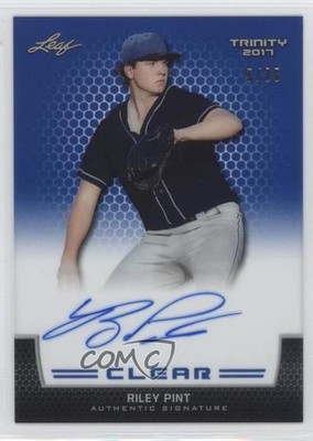 2017 Leaf Trinity Clear Blue 5/25 Riley Pint #CA-RP1 Auto 0c6
