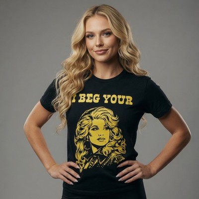 I Beg Your Parton Vintage Country Music Graphic Tee
