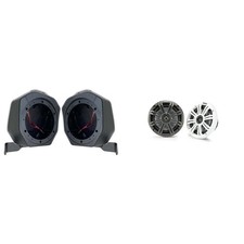 Kicker 45KM654 6.5" Marine Speakers and Rear Speaker Pod 6.5in Compatible wit...