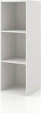 Homes Inside Out Apexa 3-Cube Storage Organizer Shelves Stackable Wood Bookcase