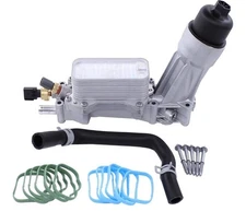 MOTOKU Aluminum Engine Oil Filter Cooler Housing Assembly w/Oil Cooler Outlet