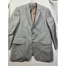 Hugo Boss Men's 40R Grey Herringbone Super 100 Wool Blazer Edison1/Power Jacket