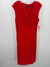 Pre-Owned Lauren Red Size 14 Short Sleeveless Dress