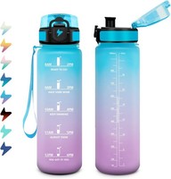 Trinkflasche 1L, KohlensäUre Geeignet, Sport Wasserflasche Mit Filte,