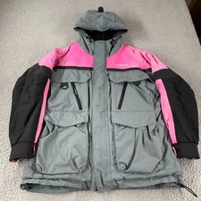 Clam Ice Armor Womens Jacket Size Large Pink Grey Winter Fishing Outdoor *Read