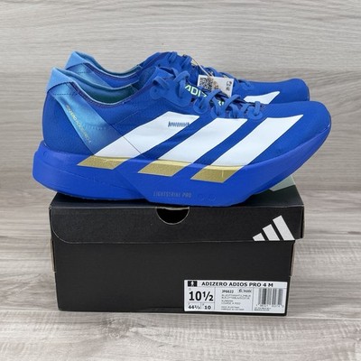 **Adidas ADIZERO ADIOS PRO 4 Blue White Lime Burst (JP6622) Authentic Men's 10.5