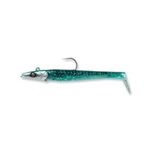 Realistic Sandeel Fishing Bait 2.3 oz for Mackerel, Durable, Holographic Eyes