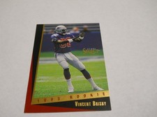 VINCENT BRISBY ROOKIE CARD NEW ENGLAND PATRIOTS 1993 SCORE SELECT. rookie card picture