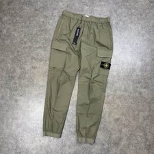 Stone Island Khaki Tela Cotton Type RE Cargo Trousers RRP £355