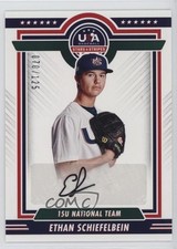 2022 USA Baseball Stars & Stripes Black Ink 70/125 Ethan Schiefelbein Auto yl0