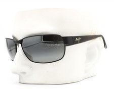 Maui Jim MJ-249-2M Sunglasses Matte Black Coral Horn Gray Polarized with Case 