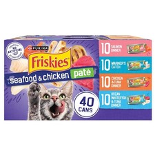 Purina Pate Wet Cat Food Variety Pack Seafood and Chicken Pate Favorites 40ct...