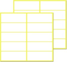 300 Pieces - White Sticky Labels to Write On, Blank Stick On Adhesive Sticker...