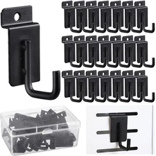 25 Pack J Shaped Slatwall Hooks Black J Hook Slatwall Hooks and Hangers Heavy...