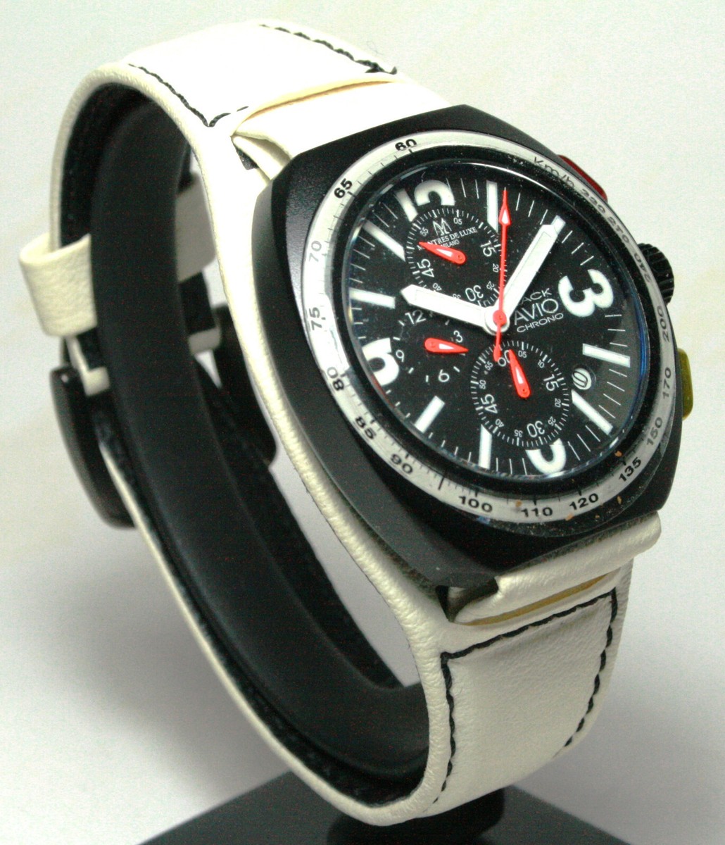 アルチビオ MONTRES DE LUXE, BLACK AVIO, CHRONOGRAPH, 40MM, 5ATM | eBay