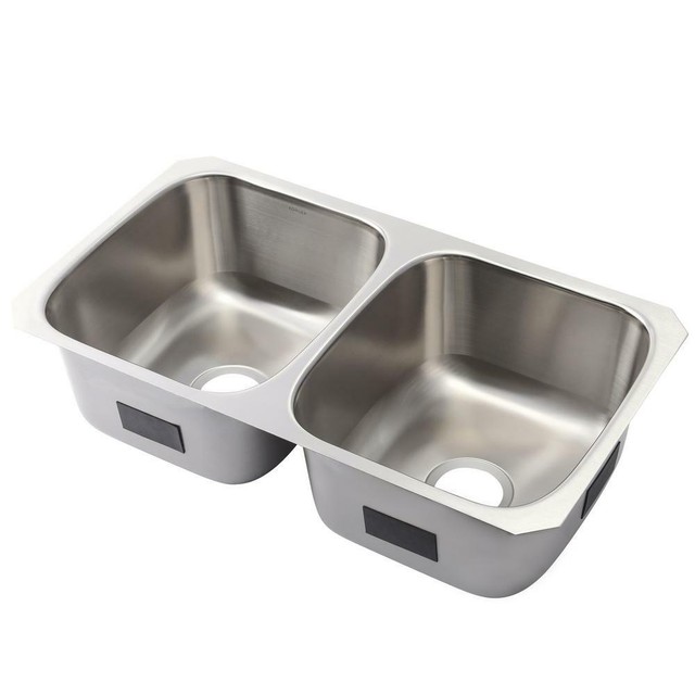 Kohler Kitchen Undermount Sink Double Bowl Sound Dampening Stainless Steel For Sale Online Ebay kohler kitchen undermount sink double bowl sound dampening stainless steel