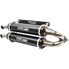TRINITY RACING TR-4152S-BK BLack Stage 5 Slip-On Dual Muffler