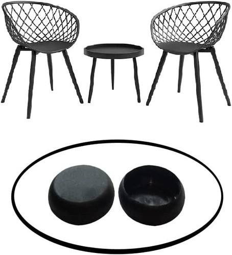 4 Pcs 5/16" Round Nylon Chair Feet Disc Glide for Floor Protector Black - Picture 4 of 4