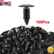 100Pcs Bumper Clips Fastener Hole Push Pin Plastic Rivets For Car Fender Auto