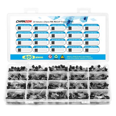 16Value TO-92 TO-220 NPN PNP Bipolar Junction Transistor Assortment Kit Set BJT
