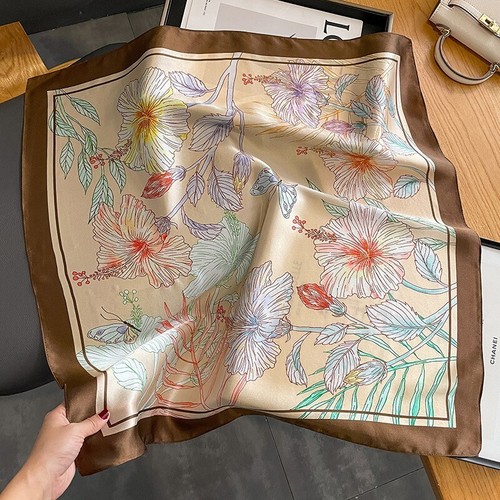 2025 100% Mulberry Silk 26 Square Scarf Women Neckerchief Wrap silk square scarf - Picture 20 of 92