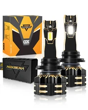 AUXBEAM 9006 HB4 LED Headlight Bulbs Kit Low Beam 6500K 25000LM Brightest White