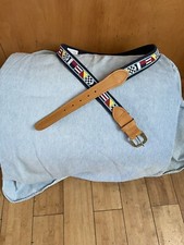 Signal Flag Web Men’s Belt  with leather tabs size Small 44 made in USA