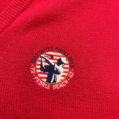 US Open Golf 1992 Pebble Beach VTG Pickering Vest Men's XXL Red - Picture 2 of 8