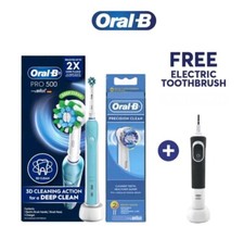 Oral-B Pro 500 CrossAction Electric Toothbrush 1 Brush Head