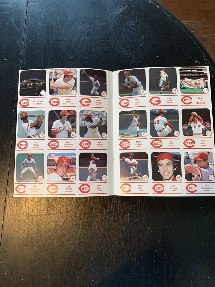 Cincinnati Reds 1982 Official MLB Baseball Vintage Yearbook Magazine MINT CARDS - Image 4 of 4