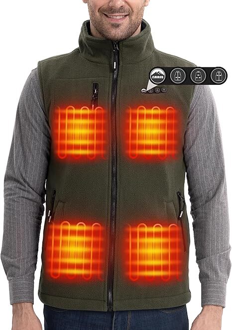 Heated Vest Women ARRIS Fleece Heated Vest For Women With