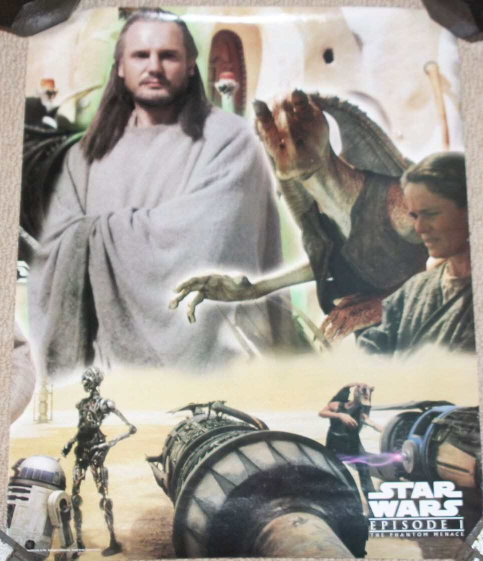 Star Wars Episode Phantom Menace 17x22 Poster Taco Bell Promo 1999 Qui  Gon Jar