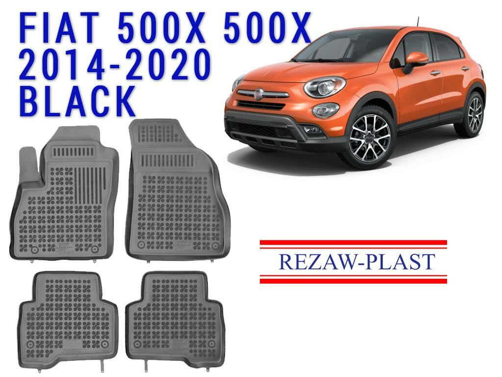 Floor Mats for Fiat 500X 20142020 2 Rows All Weather Rubber Floor Mats