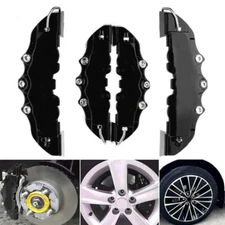 4PC Universal Car Disc Brake Caliper Truck Caliper Covers Front Rear Kit Black