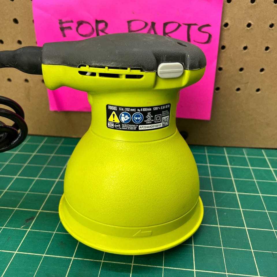 Ryobi RB60G 6 pulgadas Pulidora/tampón orbital con cable 120 V **SOLO PARA REPUESTOS/REPARACIÓN** Foto 2 de 4
