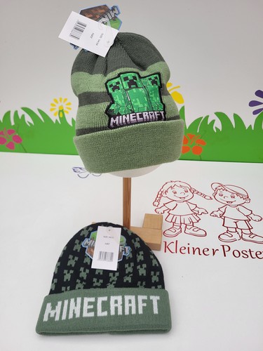 Offizielle Minecraft Creeper Beanie - Warme Wintermütze Für Jungen In Schwarz/Grün, Größe 54-56