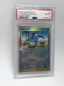 PSA 8 NM-MT Azumarill VTG 2003 EX Sandstorm 30/100 Reverse Holo Nintendo TCG