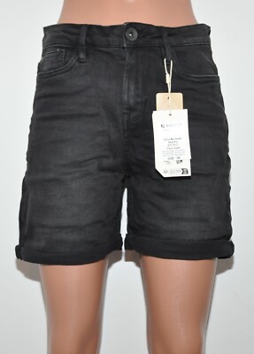 Damen Jeans Short Schwarz von Garcia ''Celia'' Bermuda Slim Fit Dark-Used 273-8139